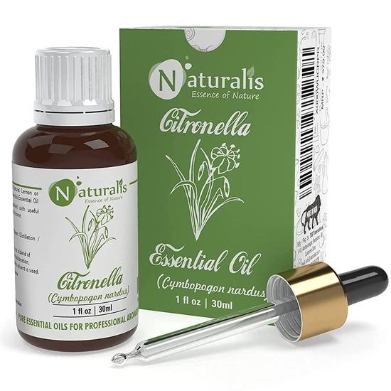 Naturalis Citronella Essential Oil - Natural Citronella Oil For Aroma Therapy, Skin Care, Hair Treatment, Mosquito Repellent, Relaxation- 30Ml 30ML