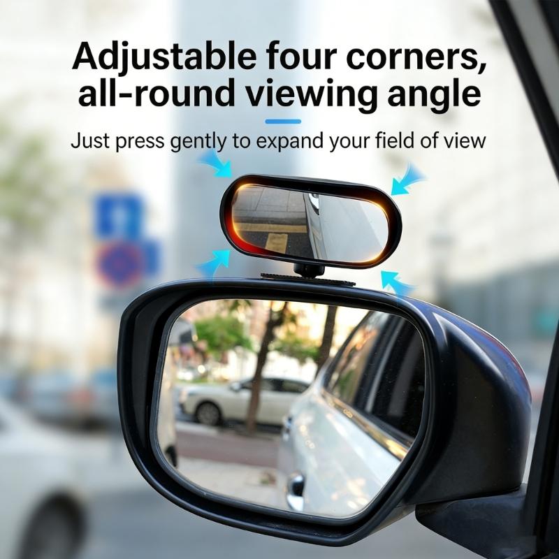 Motorcycle And Car Blind Spots Mirror Wide Angle Lens 360 Degree Rotation For Lane Changing Optimally Rear View Clear