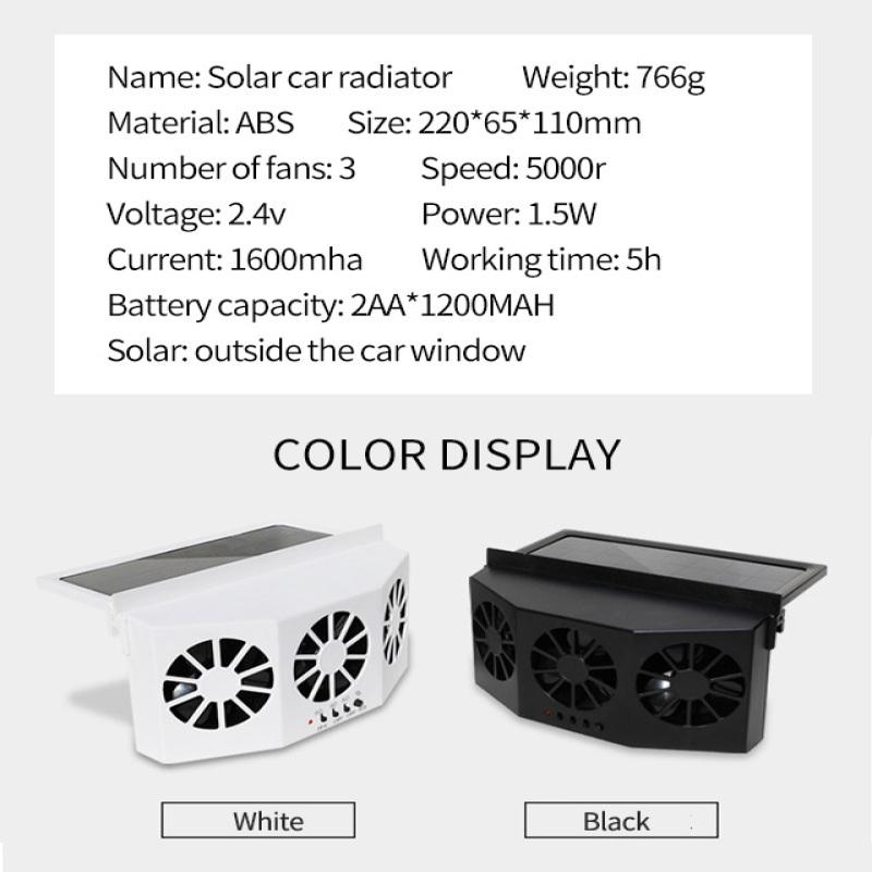 Car Exhaust Fan Solar Car Cooling Fan Circulating Exhaust Fan Car Fan