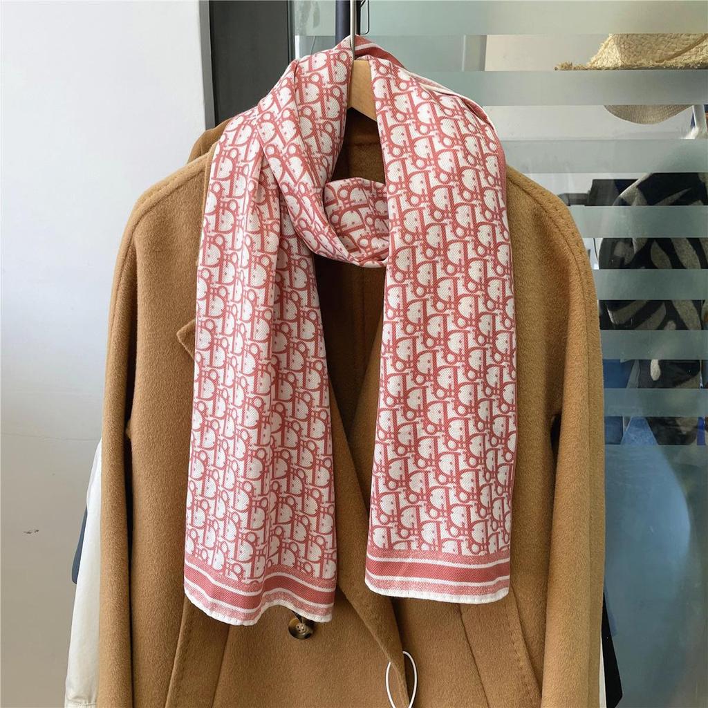 Herringbone Velvet Scarf: Winter, Versatile, Thickened, Hand-Rolled Edges, Small & Long