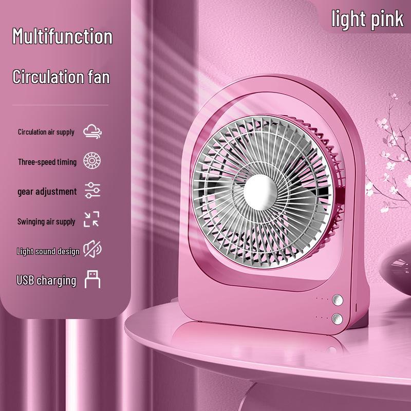 

Rechargeable Portable Office & Dormitory Fan with Timer 20*26.8*8CM