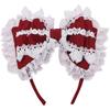 Eine handgefertigte Lolita-Haarnadel Soft Girl Kopfschmuck Olita Spitze Schleife Stirnband umwickelt