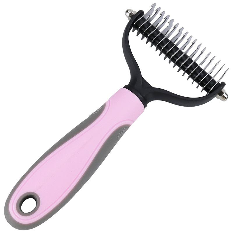 Pets Fur Knot Cutter Dog Grooming Shedding Tools Pet Cat Hair Removal Comb Brush Double Sided Pet Products Comb for Cats