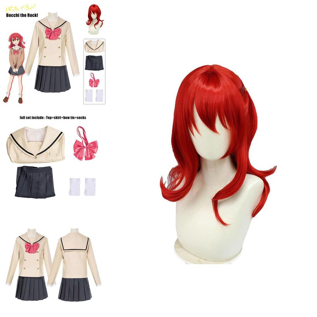 Delightful Bocchi The Rock! Kita Ikuyo Cosplay Costume With Wig For Carnival