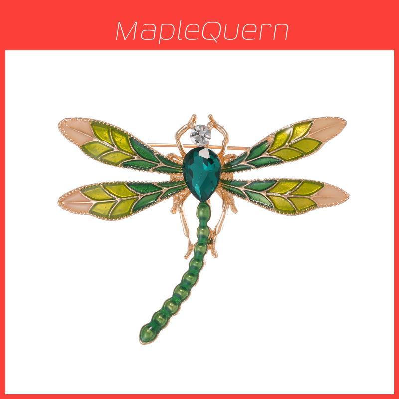 Animal Alloy Brooch With Electroplated Dragonfly Design For Women And Men
