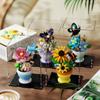 Flower Fairy Sunflower Butterfly Building Blocks - Compatible with Lego, Small Parts, Assembled Ornaments.