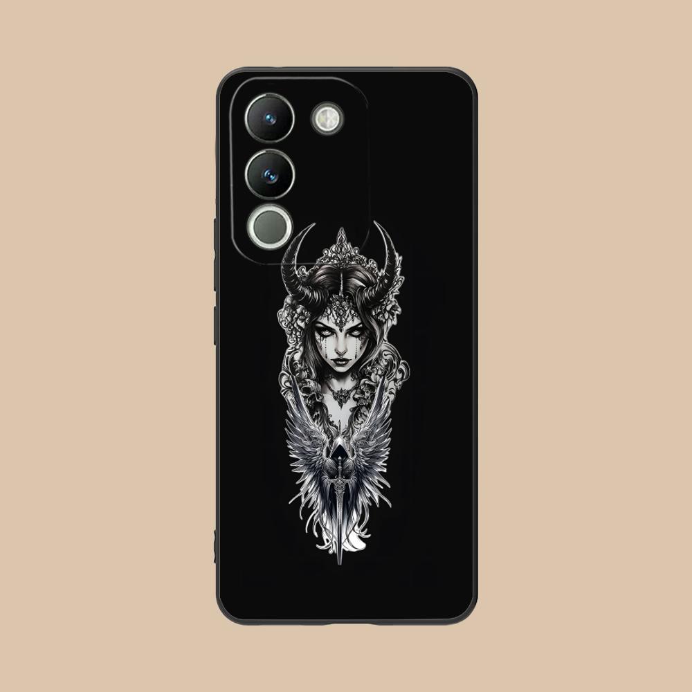 

Dark Goddess Lilith Phone Case for VIVO V60 V50 V40 V30 V29 V27 V25 V23 Pro Lite 5G Soft TPU Shockproof Cover vivo V23e