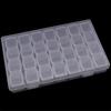 28-Compartment Plastic Box for Nail Art and Jewelry Storage