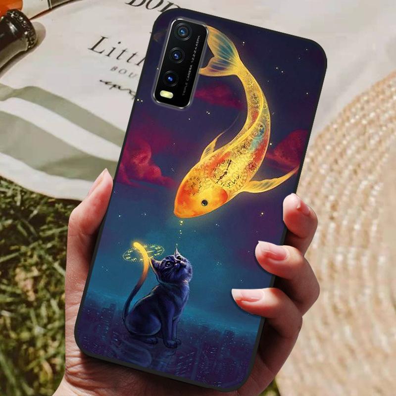 For Vivo Y11S Case Silicone Soft TPU Phone Cover For Vivo Y12s V2027 Case Cartoon Case Protective Bumper For Vivo V2032 Y11s