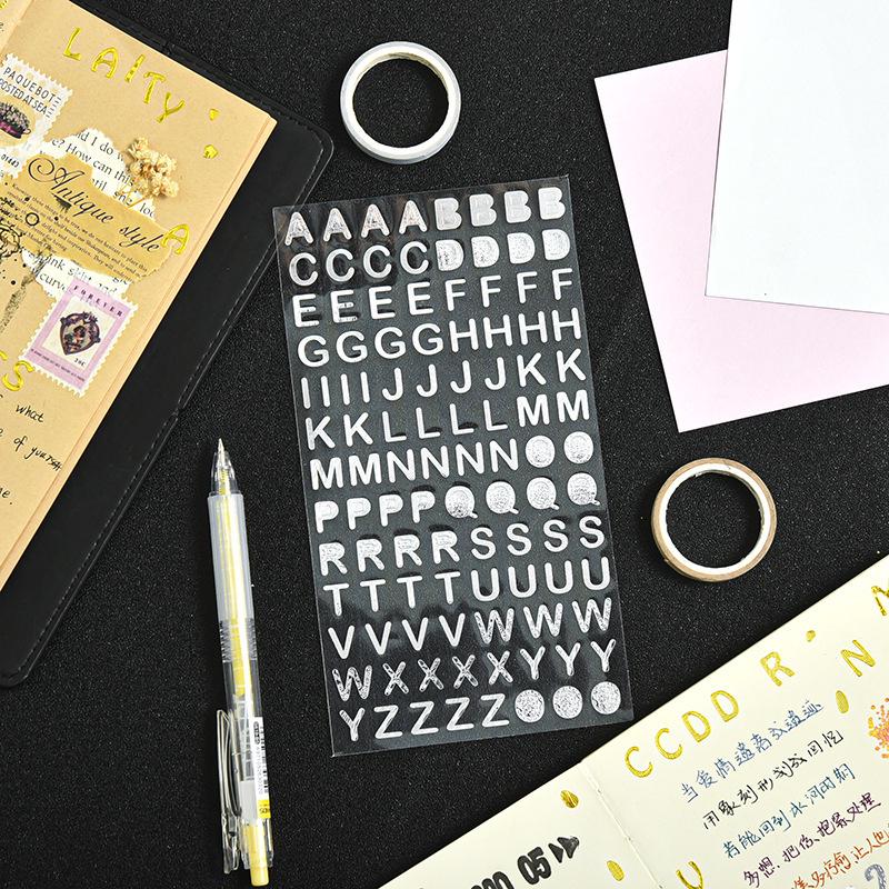 Waterproof Alphabet & Number Stickers: DIY Decorative Adhesive Labels