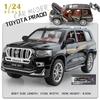 Ksgzm1 1:24 TOYOTA Land Cruiser Prado Sport SUV Alloy Diecast Car Model With Pull Back Sound Light Children Gifts Collection A174