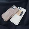 Luxury Solid Color Wallet Card Slot Hard PC Shockproof Phone Case For iPhone 16 Pro Max 14 11 12 13 15 Pro Max Bumper Back Cover