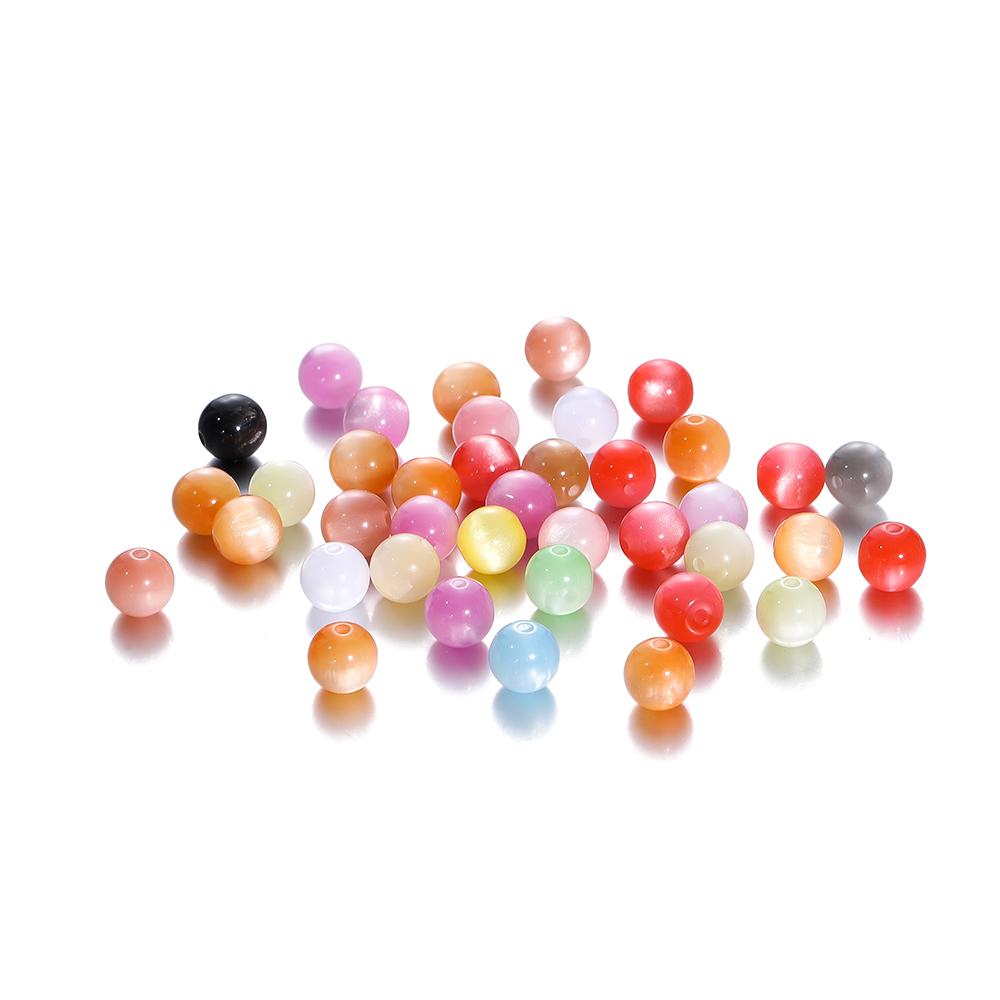 10/20Pcs/Lot 8/10/12mm Resin Imitation Cat Eye Round Beads for Handmade Making Jewelry Diy Bracelet Necklace Accessories