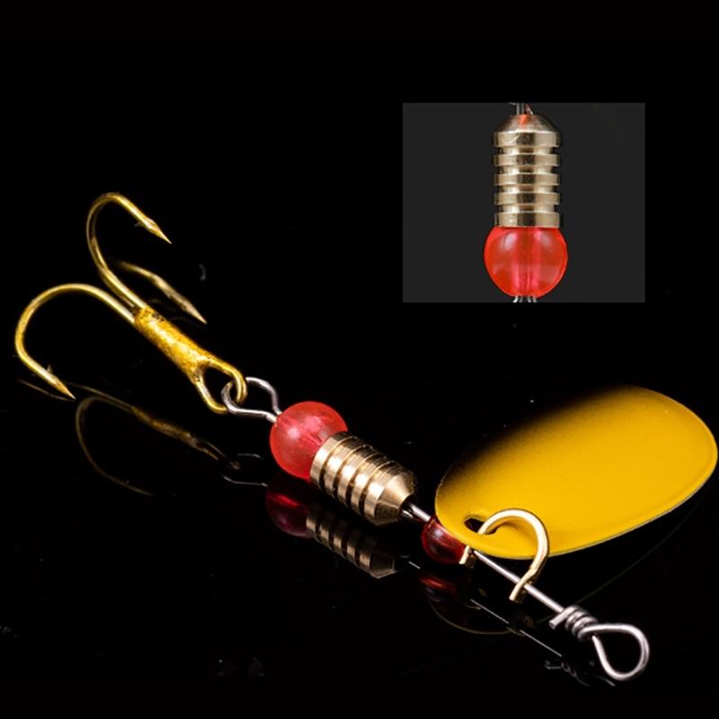 10Pcs Colorful Metal Spinner Baits Set Trout Fishing Lures Sequins Baits Treble Hook Hard Metal Baits Crankbaits Enduring