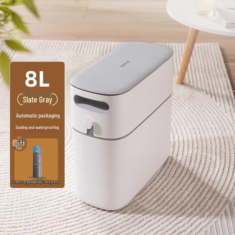 Yikoko 2023 Luxury Large-Capacity Trash Can with Lid for Bathroom, Kitchen, or Living Room.