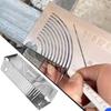 Régua de Marcação de Arco Ângulo Reto Construção Ferramenta de Desenho Paralelo de Arco Régua Dobrável de 90 Graus para Metalurgia Guia de Corte