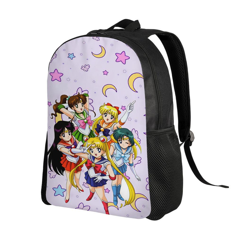 Sailors Moon Backpack  Youth Polyester Camping Backpacks Print Casual School Bags Rucksack