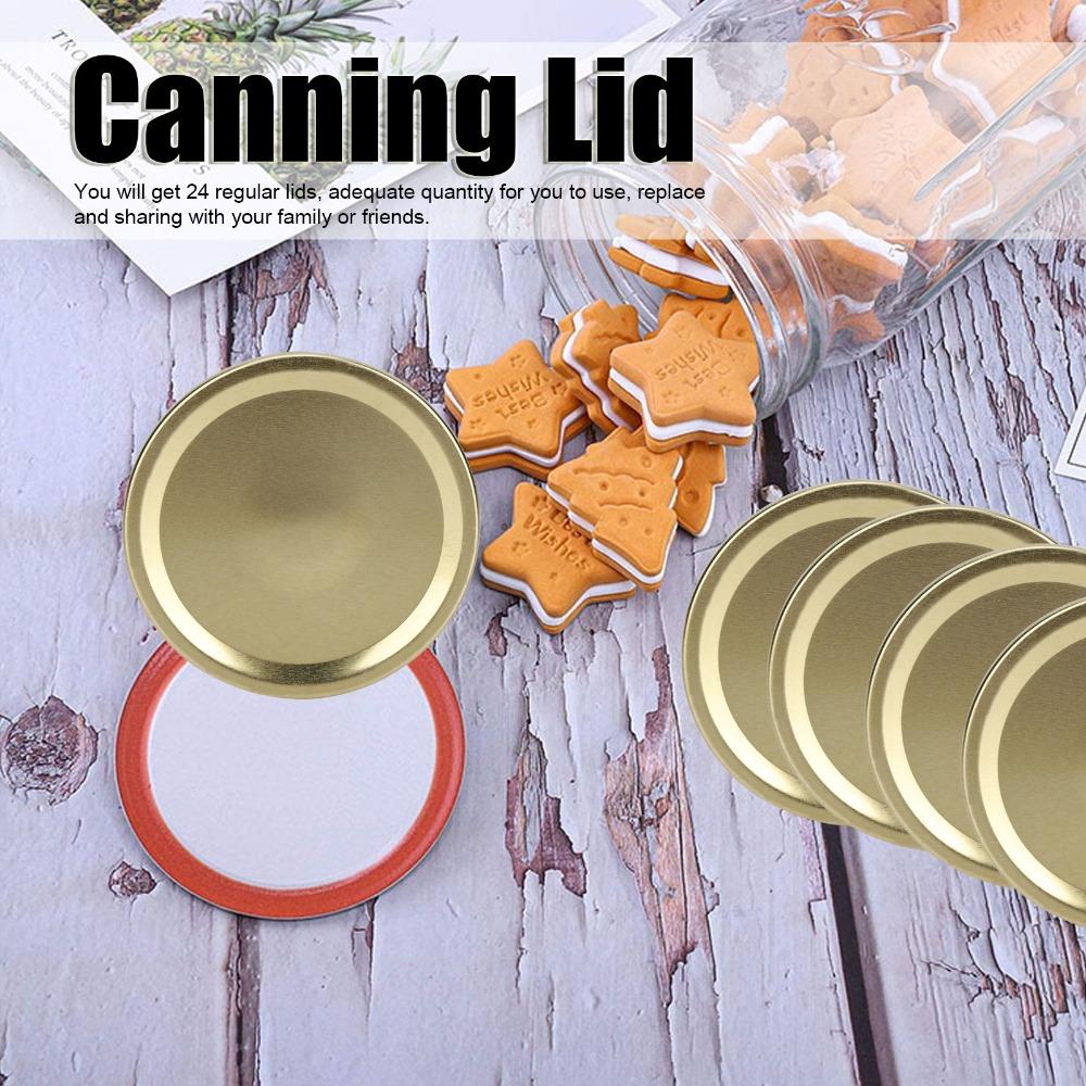 Tinplate Material Canning Jar Lids Round Shape 70/86mm Diameter Storage Covers Silver/Gold Beverage Caps For Home Canning