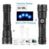 Most Powerful XHP50 LED Flashlight 18650 Rechargeable USB Torch Light Flashlights High Power Long Range Tactical Lantern