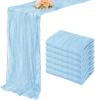 10PCS Terracotta Semi-Sheer Table Runner Gauze Cheesecloth Table Setting Dining Wedding Reception Events Christmas Fall Decor