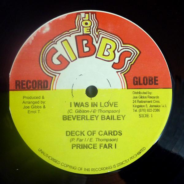 

12inch Record BEVERLY BAILEY / PRINCE FAR I / JOE - I Was In Love / Deck Of Cards / Lov NONE Joe Gibbs Recor Jamaica Reggae, Ska & Dub Used
