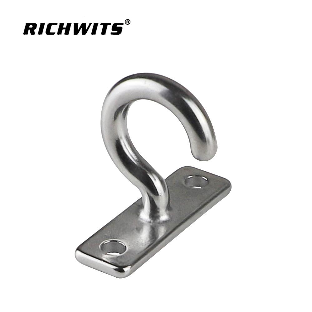 

Морской крюк из нержавеющей стали 304: Плоская тарелка, Изогнутая, Знак вопроса, Потолочный вентилятор, Крючок для пальто и шляпы 4mm Single Weight 12g