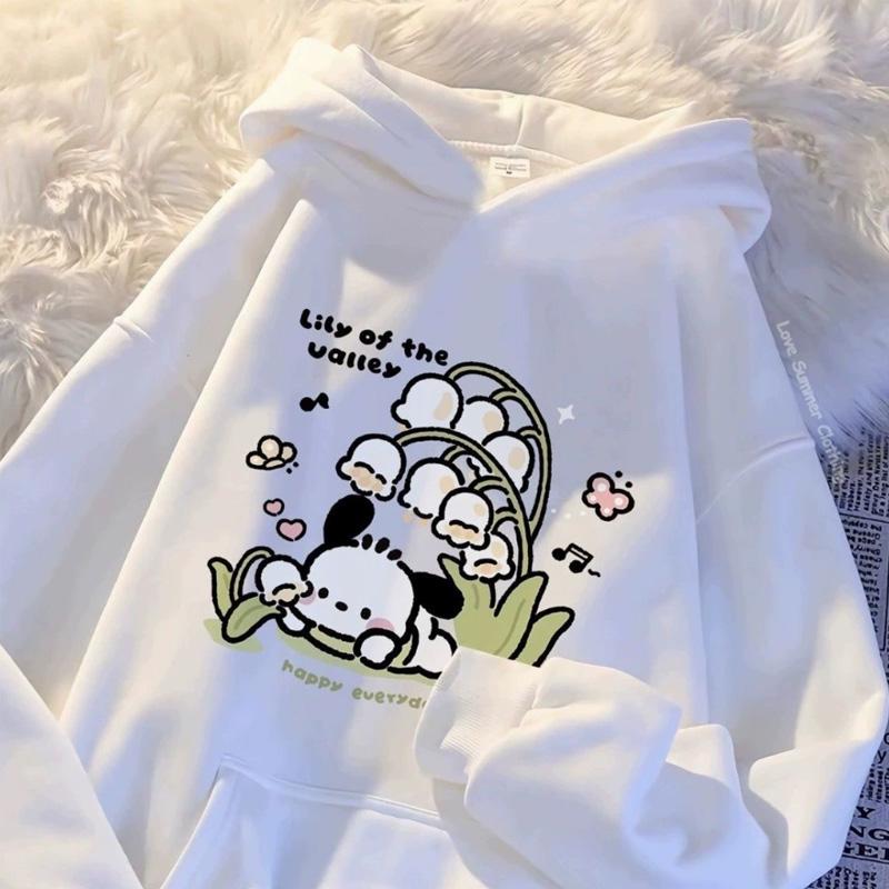 

Дівчача толстовка Світшот pochacco Мила толстовка Одяг Каваї Дівчачий світшот Весняно-осіння толстовка Дитячі топи 160