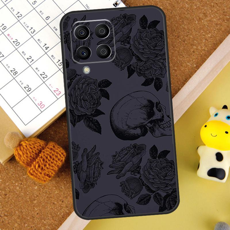 Skull Gothic Creepy Pastel Goth Case For Samsung Galaxy M12 M32 M52 M13 M23 M33 M53 M14 M34 M54 M20 M30s M31s M31 M51 Cover