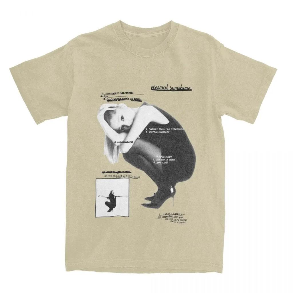 Eternal Sunshine Tracklist Music T-Shirt Summer Ariana Grandes T-Shirts Cotton Cool Tee Shirt For Couple Short Sleeve Tops 71821