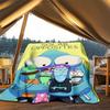1pc Solar Opposites, Cartoon Network, Family Dynamic Digital Printed Flannel Blanket, Super Soft Plush Fleece Bed Cover, Multipurpose Four S