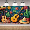 1 Piece Persian Carpet Mexican Carnabal Flag Vivid Party Theme Decor Indoor/Outdoor Celebration Backdrop