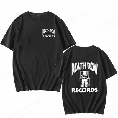 Death Row Records T-Shirt Herrenmode T-Shirts Baumwolle T-Shirts Hip Hop Tops Tees Damen Tees Sommer Camisetas Oversize Casual