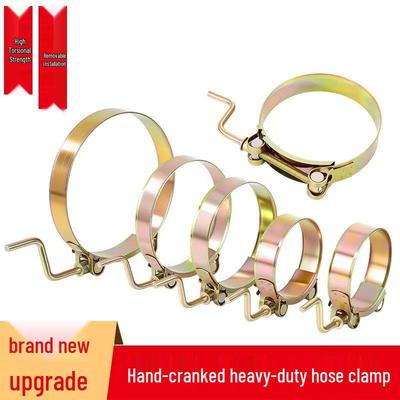 European Heavy-Duty Ratchet Hose Clamp with Thickened U-Bolt for Secure Water Connections.