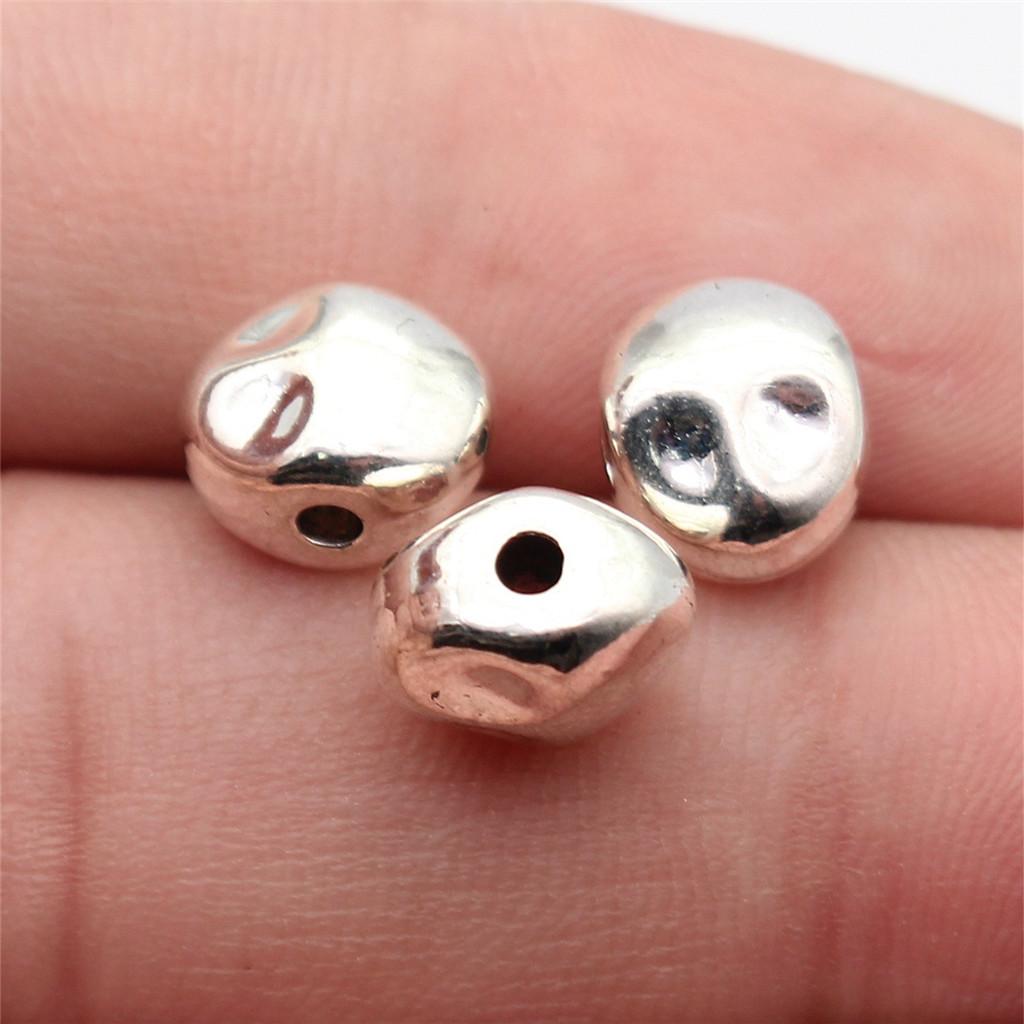 Twisted-Pattern Small-Hole Spacer Beads Mini Antique Bronze Silver Jewelry Making String Beads Separator