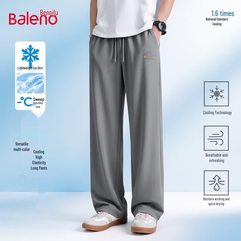 Baleno Men s Summer Loose Straight-Leg Cool-Feel Casual Pants 2XL