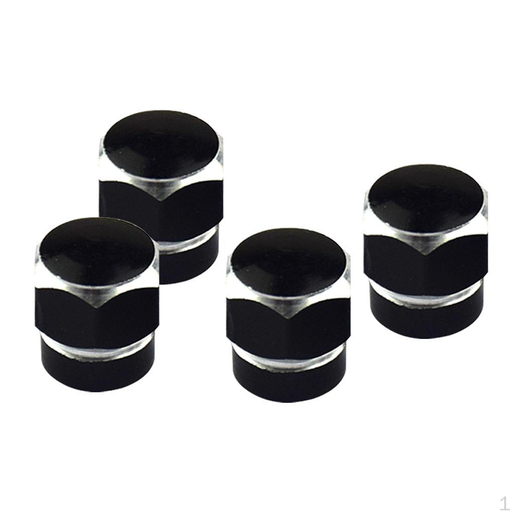 

4 Valve Caps, Cover, Dustproof Cap , Motorcycles And Bicycles, 10 Mm Black