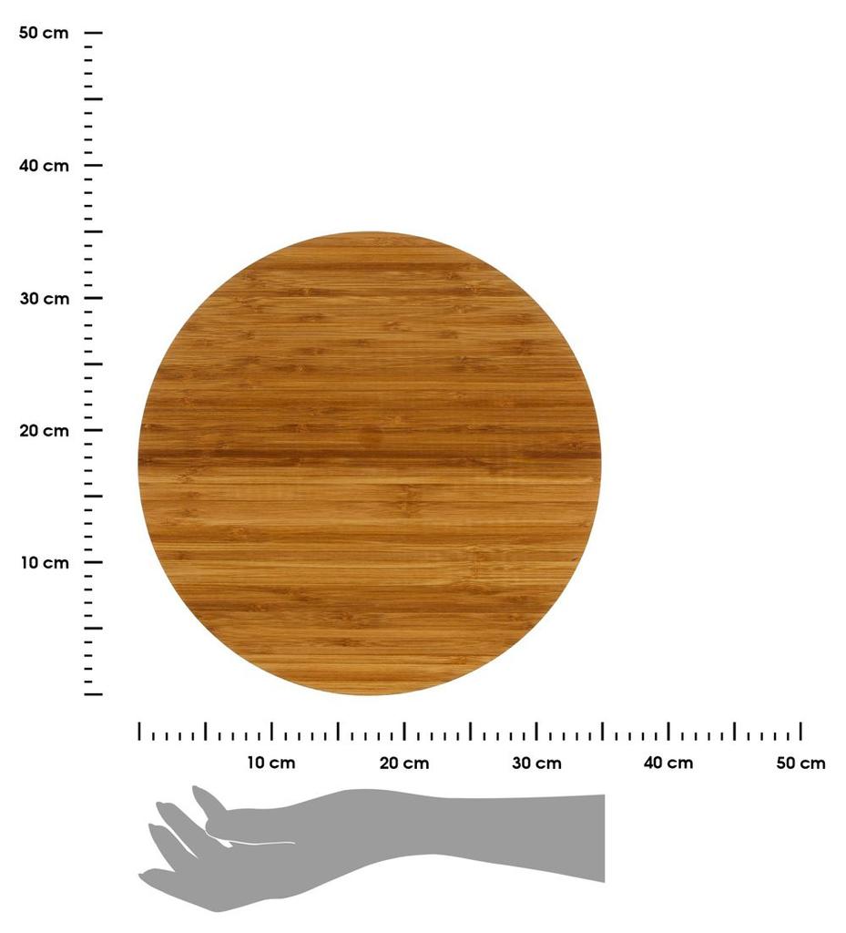 Bambusowa Deska Obrotowa 35 Cm Okrągła