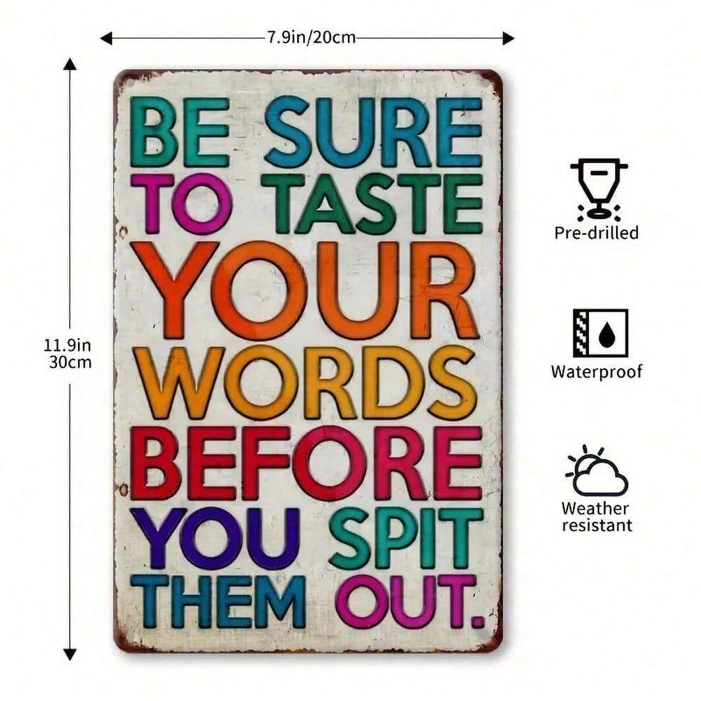Funny Retro Metal Sign for Kitchen, Bathroom, Bar, Cafe & Restaurant Wall Decor, 20x30 cm