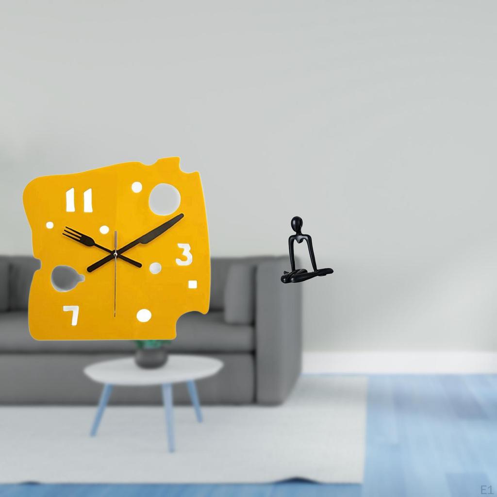 Nordische Minimalistische Käseuhr Leise Acryl Wand für Büro Schlafzimmer Wohnung Dekor Denker