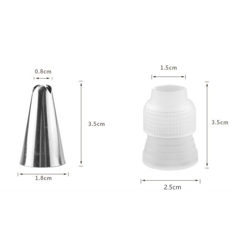 Piping Tip Organizers Box With 25 Pcs Seamless Piping Tips 2 Adapters Nozzles Tip Cake Decorating Tools