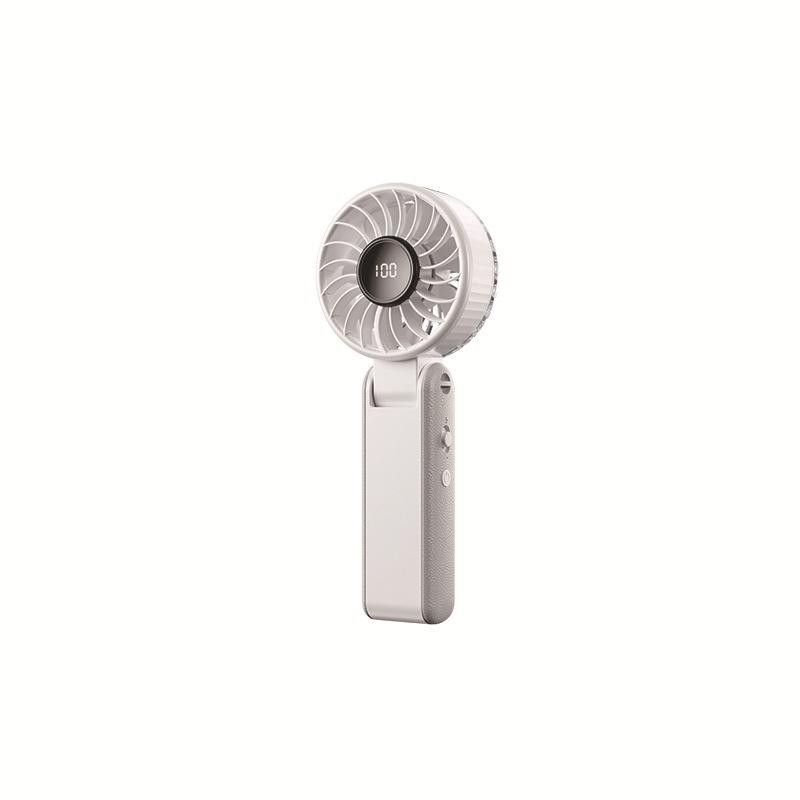 Portable Foldable Neck-Hanging USB Fan with Digital Display - High Airflow for Outdoor Use