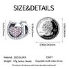 Charms Original Copper Plated Pink Horseshoe Heart Symbol Beads Fit Bracelet Diy Fine Gift Women Delicate Jewelry