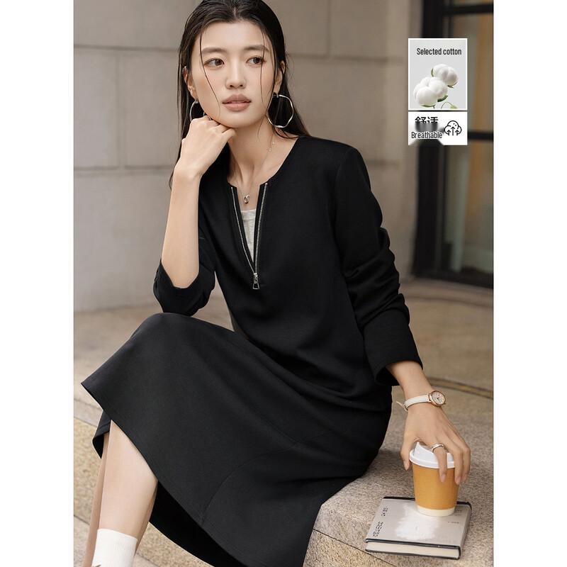 Demana Women s Spring Color-block Knit Dress S