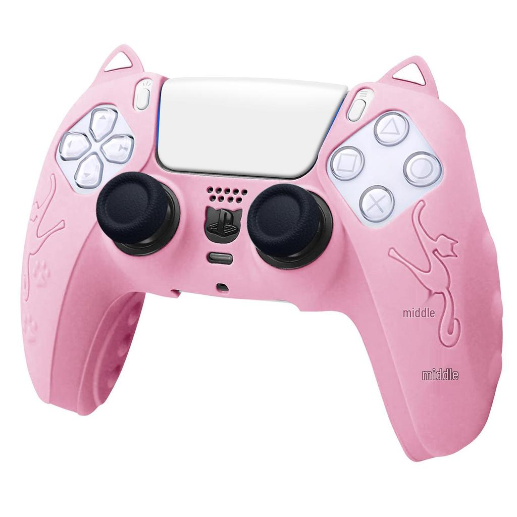 Silicone Cat Ear Anti-Slip Cover for Sony PS5 Controller