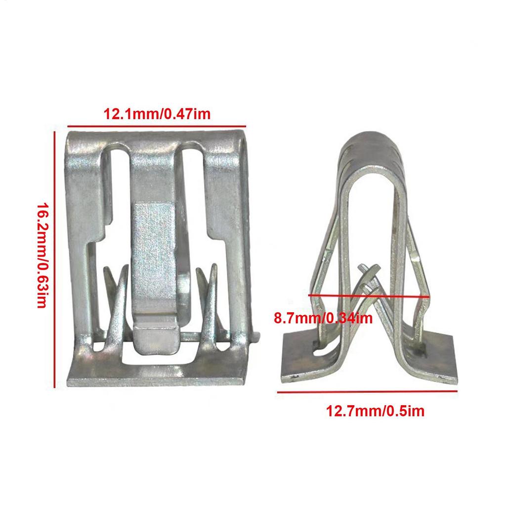 Dashboard Trim Clip 10 Pieces Buckle Replacement Universal Fastening Front Console Dashboard Metal Retainer For Automotive