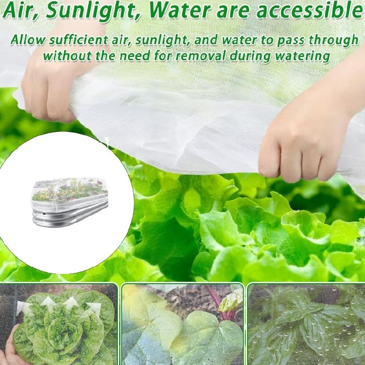 Tear Resistant Plant Guard Netting Adjustable Closure System Protective Layer For Vegetable Gardens Fruit Bushes Flowering Shrub