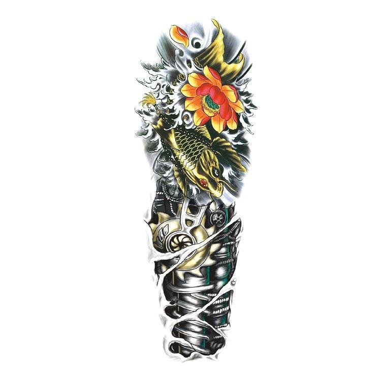 Full Arm Tattoo Sticker Large Flower Arm Waterproof Tattoo Sticker Full Arm Simulation Tattoo Amazon Set Single Piece Tattoo