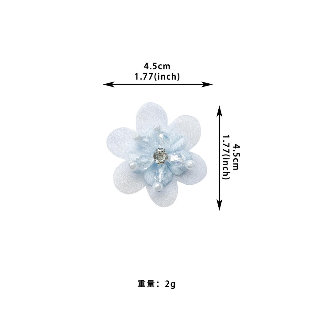 Handmade Crystal Yarn Flowers, Three-Dimensional Flower Beads, Creative Diy Processing Accessories For Wedding Dress Headgear