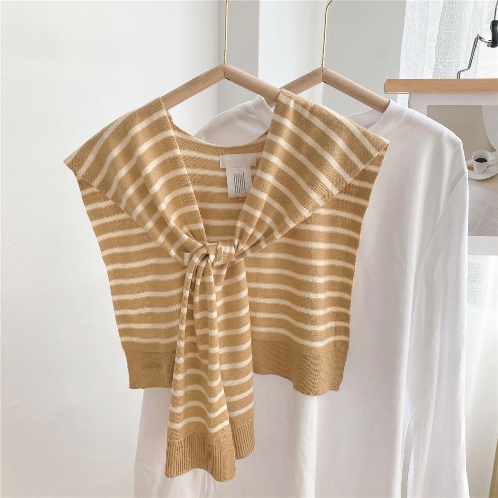 Pasiasty szal damski: Wszechstronny kardigan bez rękawów i okrycie na ramiona na wiosnę/jesień