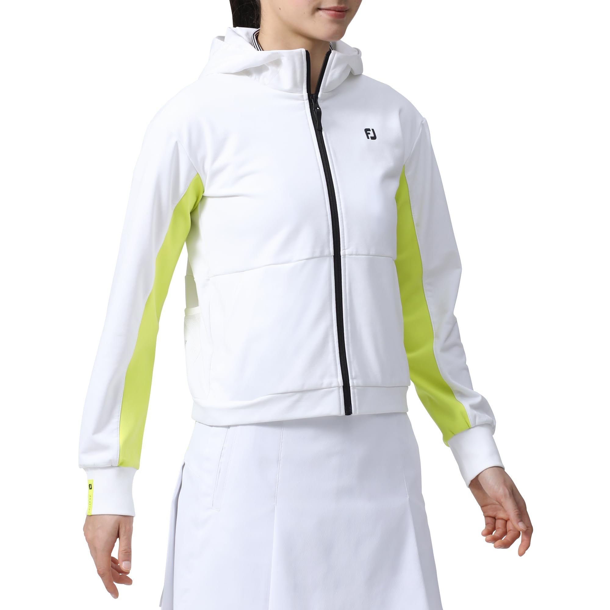

FootJoy Midlayer Hybrid Long Sleeve Full-Zip Hoodie, White, Women s, Small, FJW-S24-M01, 81964-S